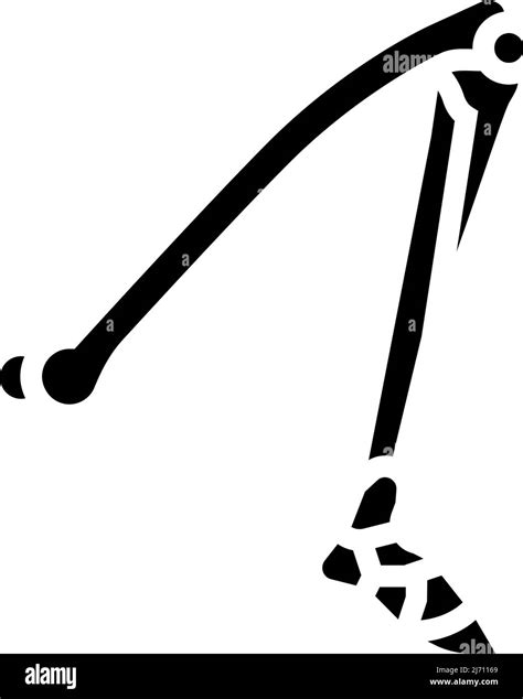 Leg Bone Glyph Icon Vector Illustration Stock Vector Image And Art Alamy