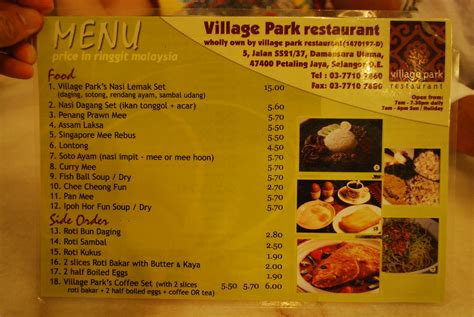 See 2428 photos from 29253 visitors about nasi lemak, best nasi, and lemak in town. Menu - Village Park Restaurant | The fried chicken is ...