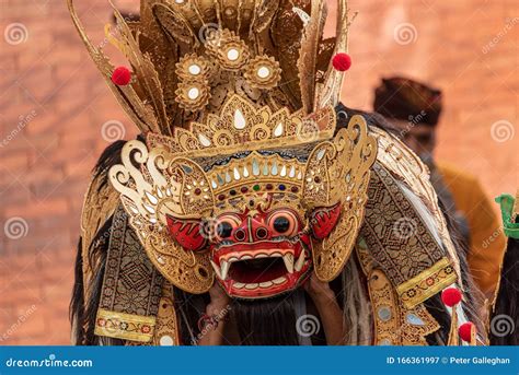 Balinese Barong Ritual Dance In Ubud Bali Indonesia Stock Photo