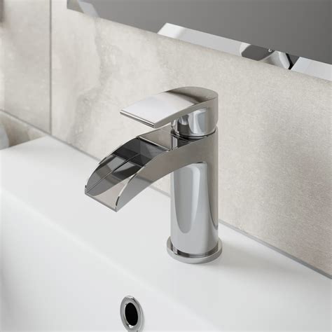 Waterfall Bathroom Mono Basin Sink Mixer Tap Bath Mixer Tap Set Modern