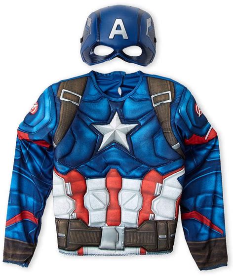 Captain America Kids Two Piece Character Costume Printedmuscle