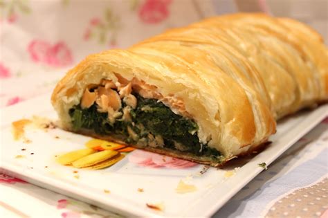 Tresse feuilletée aux épinards et saumon fumé Eva Cuisine