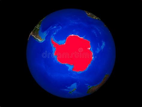 Antarctica On Earth 3d Render Stock Illustration Illustration Of