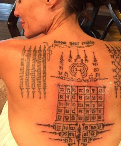 Here are the best ones and the meanings behind them. Angelina Jolie Thai tattoo meaning? Sak Yant Find Out!