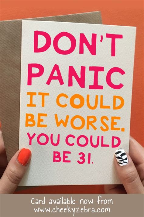 Birthday gifts for her jewelry. Don't Panic | 30th birthday quotes, Birthday cards for ...