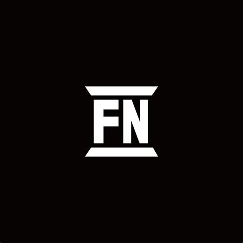 Fn Logo Monogram With Pillar Shape Designs Template 2963560 Vector Art