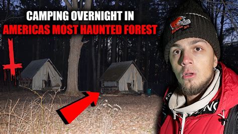 the scariest night of our lives camping overnight in most haunted forest skinwalker forest