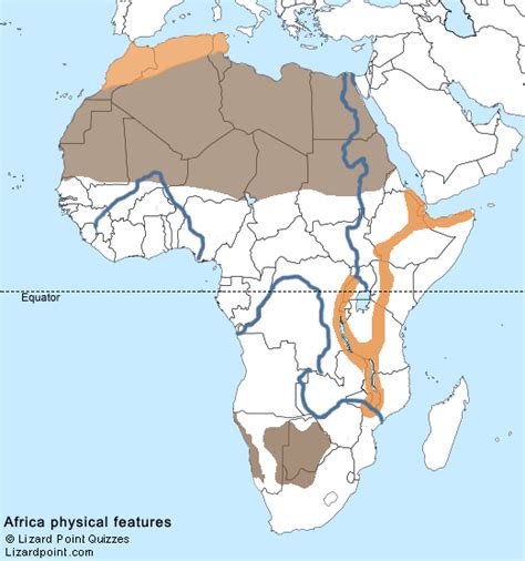 Some of the major landforms in africa include the kaapvaal craton and cape floral in south africa, atlas mountains, ethiopian highlands, mount kilimanjaro, mount kenya, sahara desert, congo river. Africa Landforms And Mountains Quiz - Sexy Porno Pics