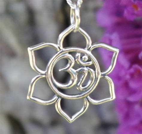 925 Sterling Silver Ohm Necklace Yoga Jewelry Spiritual Etsy
