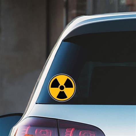 Nuke Radioactive Nuclear Radiation Warning Symbol Colourful Vinyl