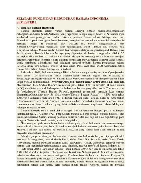 Perkembangan bahasa nasional sebagai lingua franca. (DOC) Sejarah, Fungsi, Dan Kedudukan Bahasa Indonesia ...