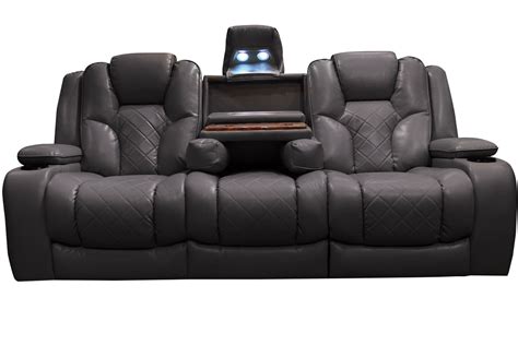 And they're both tested and approved for tear strength, flexibility and color fastness, so you can enjoy these sofas for many years. Bastille Power Reclining Sofa with Drop Down Table at ...
