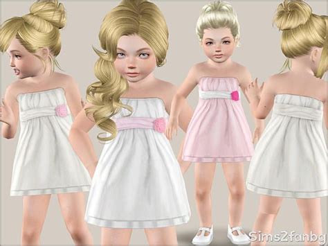 Sims2fanbgs 343 Formal Dress For Toddler Toddler Dress Sims 4
