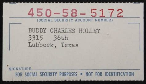 We did not find results for: BUDDY HOLLY SOCIAL SECURITY CARD - Current price: $1000