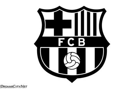 Fc Barcelona Logo Black And White Png