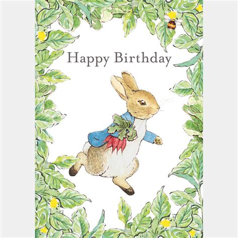 Benjamin Bunny Birthday Card Beatrix Potter Shop