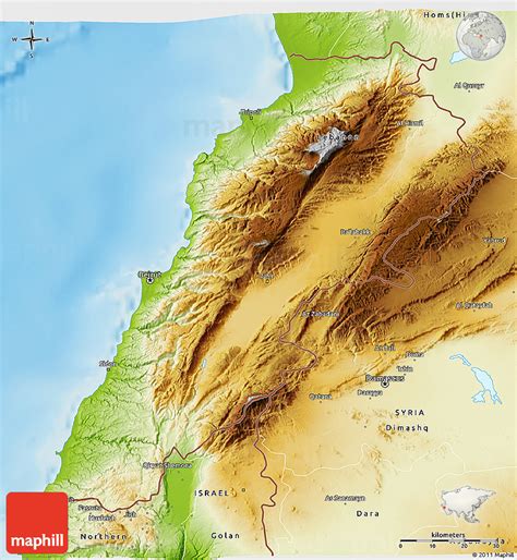 Open full screen to view more. Physical 3D Map of Lebanon