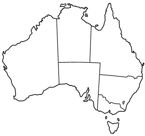 Free printable map of australia. Dry-cured streaky bacon | Australia map, Australia for ...