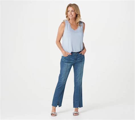 As Is Lisa Rinna Collection Indigo Wash Jeans W Detail