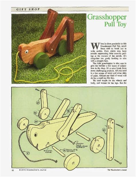 Grasshopper Pull Toy Wooden Toys Plans Kids Wooden Toys Wood Toys