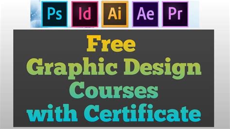 Free Graphic Design Courses With Certificate In 2020 Graphic Design