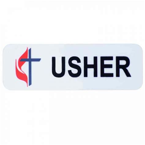Worker Badges Lapel Pins White Acrylic Usher Church Badge