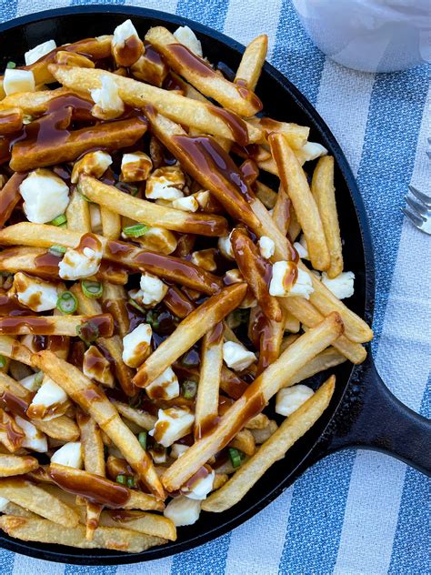 Easy Poutine A Canadian Dish Of French Fries Cheese Curds And Gravy