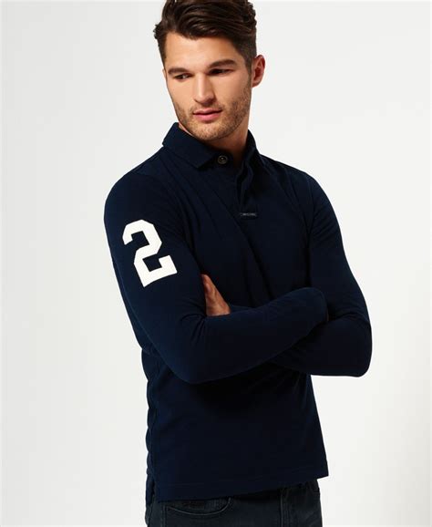 Superdry Polo de manga larga Academy Rugby - Polos para Hombre