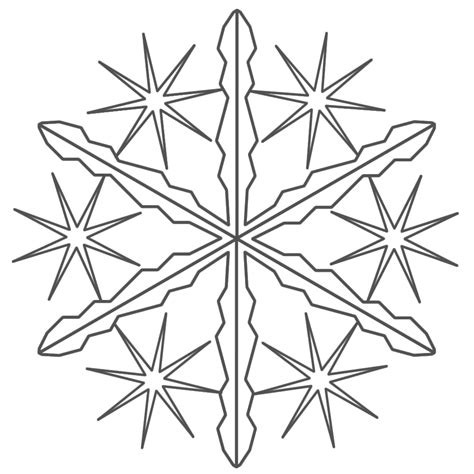 Each snow crystal is unique and inimitable; Snowflake Coloring Pages Printable - Coloring Home
