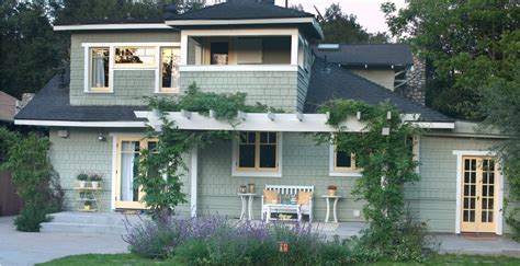 Cool Hue Paint Color Inspiration for Home Exteriors | Behr You can just use siding, or add textural interest with stucco.