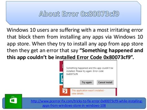 Repair Error 0x80073cf9 While Installing Apps From Windows Store In W