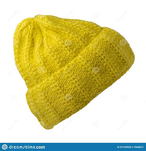 Hat Knitted Isolated On White Background Stock Photo Image Of