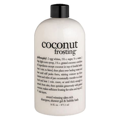 philosophy coconut frosting shampoo shower gel and bubble bath story rain