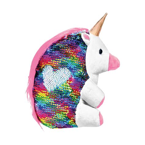 Sparkle Unicorn Flip Sequins Sensory Plush Toys Signals Hy7422