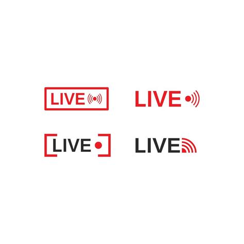 Vector Set Of Live Streaming Icon Multimedia Logo 19952022 Vector Art