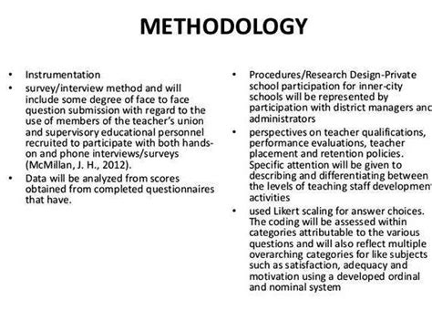 Sample Of Methodology In Thesis Proposal