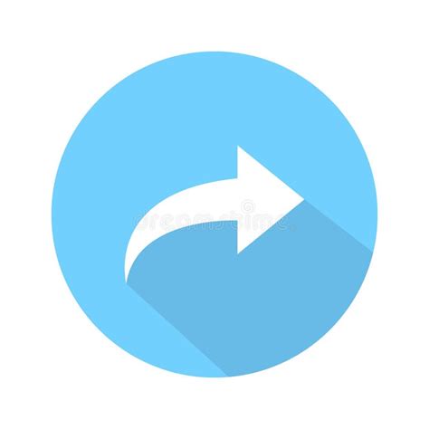 Share Button Icon Vector In Flat Design Modern Arrow Image Stock