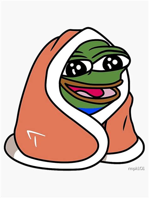 Peepo Blanket Pepeblanket Pepega Twitch Discord Frog Sticker For