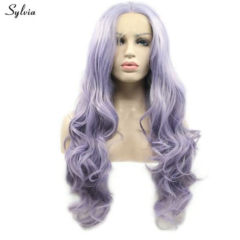 Sylvia Lilac Color Glueless Hair Purple Lace Front Wig Synthetic Women