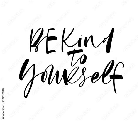 Be Kind To Yourself Card Hand Drawn Brush Style Modern Calligraphy