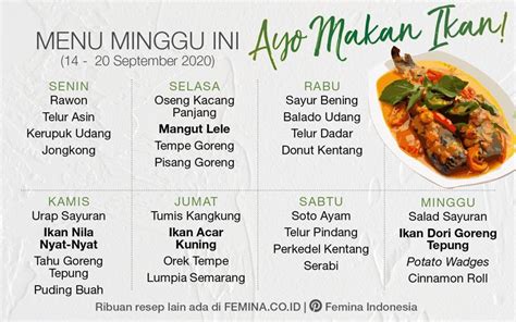 Resep Masakan Rumahan Untuk Seminggu Resep Masakan