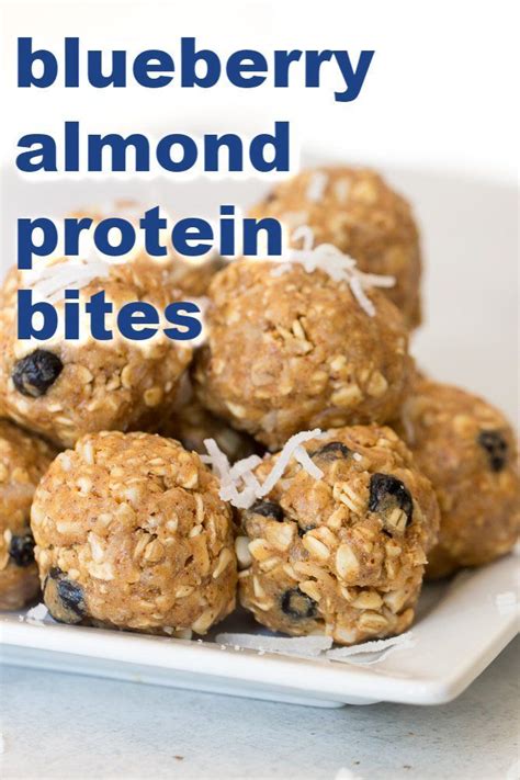 Blueberry Almond Protein Bites Recipe Protein Bites Healthy