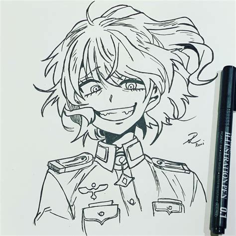 Tanya Degurechaff From Youjo Senki Anime Drawing Ink Manga