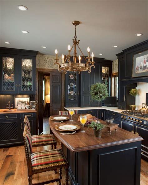 Amazing Black Kitchen Cabinets Trend For Black Kitchen Cabinets Diy Traditional Kitchen