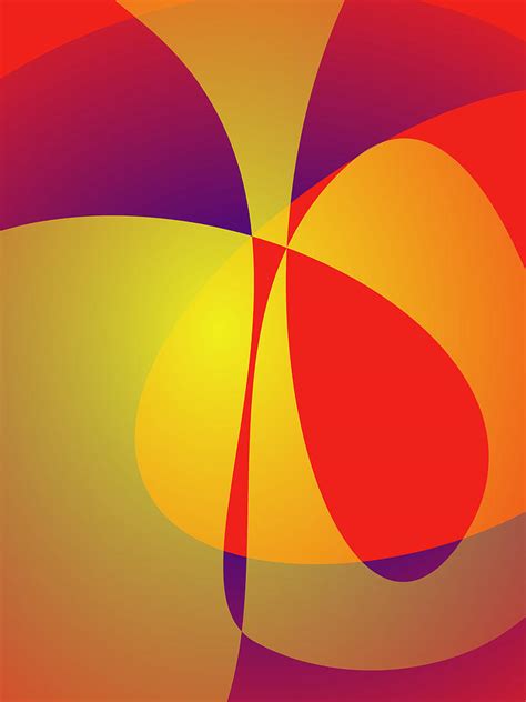 Orange Yellow Purple Digital Art By Masaaki Kimura