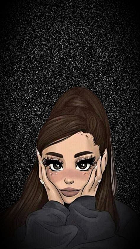 Use images for your pc, laptop or phone. Wallpaper Ariana Grande Cartoon Drawing