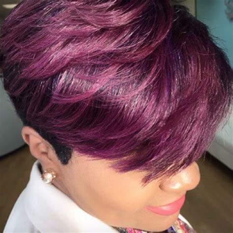 Some may argue that it is close to dark chocolate shades and this is somewhat true although it differs slightly in that it has a hint of reddish purple in it. Perfect plum pixie via @salonpk - Black Hair Information