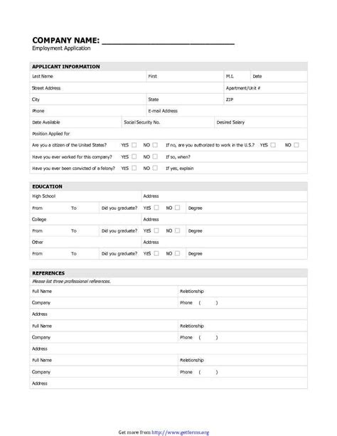 Subway Employment Application Download Job Application Form For Free