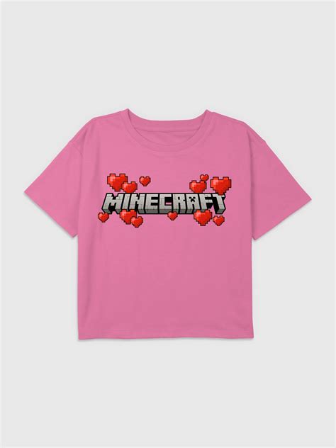Kids Minecraft Logo Hearts Tee Gap