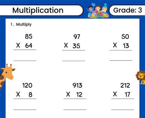 Printable Multiplication Activities For 3rd Grade Elcho Table